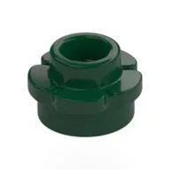 Plant, Flower, Plate Round 1 x 1 with 5 Petals, Dark Green
