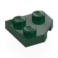 Wedge Plate 2 x 2 Cut Corner, Dark Green