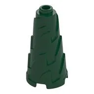 Cone 2 x 2 x 3 Jagged, Dark Green