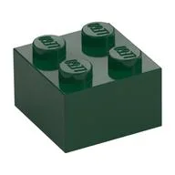 Brick 2 x 2, Dark Green