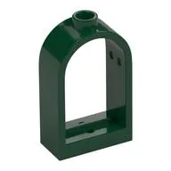 Window 1 x 2 x 2 2/3 with Rounded Top, Dark Green