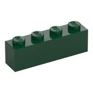 Brick 1 x 4, Dark Green