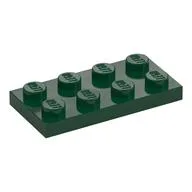 Plate 2 x 4, Dark Green