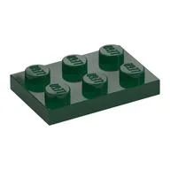 Plate 2 x 3, Dark Green