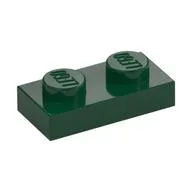 Plate 1 x 2, Dark Green