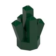 Rock 1 x 1 Crystal 5 Point, Dark Green