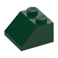 Brick Sloped 45° 2 x 2, Dark Green