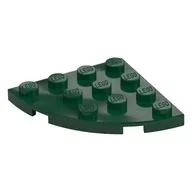 Plate Round Corner 4 x 4, Dark Green