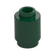 Brick Round 1 x 1 Open Stud, Dark Green