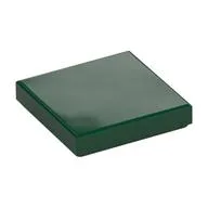 Tile 2 x 2 with Groove, Dark Green