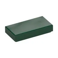 Tile 1 x 2 with Groove, Dark Green