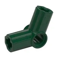 Technic Axle and Pin Connector Angled #5 - 112.5°, Dark Green
