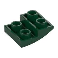 Brick Curved Inverted 2 x 2 x 2/3, Dark Green