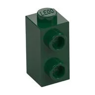 Brick Special 1 x 1 x 1 2/3 with Studs on 1 Side, Dark Green