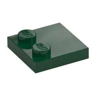 Plate Special 2 x 2 with Only 2 studs, Dark Green