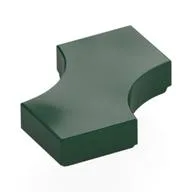 Tile Special 2 x 2 with 2 Quarter Round Cutouts, Dark Green
