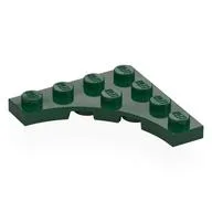 Plate Special 4 x 4 with 3 x 3 Quarter Round Cutout, Dark Green