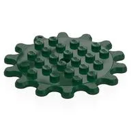 Plate Special 6 x 6 Splat Gear, 14 Teeth, Dark Green