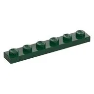 Plate 1 x 6, Dark Green