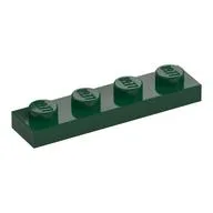 Plate 1 x 4, Dark Green