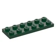 Plate 2 x 6, Dark Green