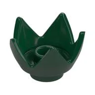 Crown / Flower / Egg Shell Half, Dark Green