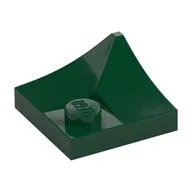 Plate Special 2 x 2 with Double Inverted Curve, 1 Stud, Dark Green