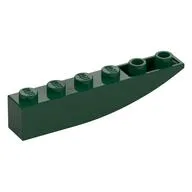 Brick Curved Inverted 6 x 1, Dark Green