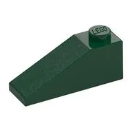 Brick Sloped 33° 3 x 1, Dark Green