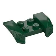 Mudguard 2 x 4 with Molded Headlights, Dark Green