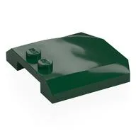 Brick Wedged, Curved Triple 4 x 4 x 2/3, 2 Studs, Dark Green