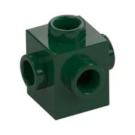 Brick Special 1 x 1 Studs on 4 Sides, Dark Green