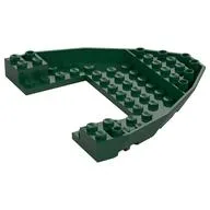Boat Hull Section, Brick 10 x 12 x 1 with 4 x 6 Cutout, Dark Green