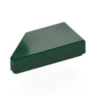 Tile 1 x 2 with Stud Notch Right, Dark Green