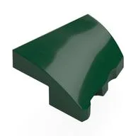 Brick Wedged, Curved 2 x 2 with Stud Notch Left, Dark Green