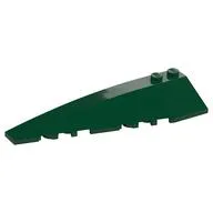 Brick Wedged, Curved 10 x 3 Left, Dark Green