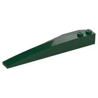 Brick Wedged, Curved 10 x 3 Right, Dark Green