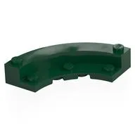Brick Round Corner 5 x 5 Macaroni with 1/3 Inner Side, Dark Green