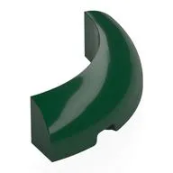Brick Round Corner 4 x 4 x 1, Dark Green