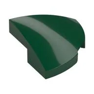 Brick Round Corner, Curved 2 x 2 x 2/3 Quarter Circle With 1 x 1 Bottom Cutout, Dark Green