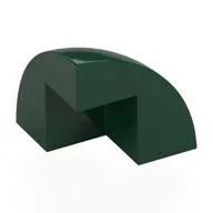 Brick Round Corner, Curved 2 x 2 x 1 2/3 Quarter Dome with 1 Cutout, Dark Green