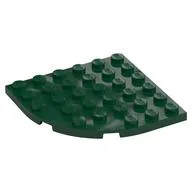 Plate Round Corner 6 x 6, Dark Green