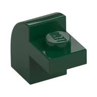 Brick Curved 1 x 2 x 1 1/3 with Curved Top, Dark Green