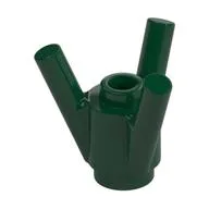 Brick Round 1 x 1 with 3 Bars, Dark Green