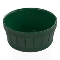 Barrel Half Large with Axle Hole, Dark Green