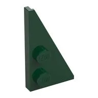 Wedge Plate 2 x 4 27° Right, Dark Green