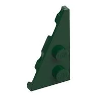 Wedge Plate 2 x 4 27° Left, Dark Green