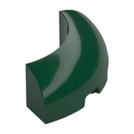 Brick Round Corner 3 x 3 x 1 No Studs, Dark Green