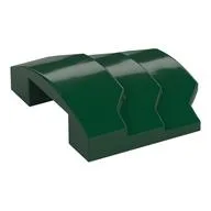 Brick Curved 4 x 3 with 3 Layers, 1 x 3 Cutout on Underside, Dark Green