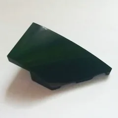 Brick Wedged, Curved 4 x 2 with Stud Notch Right, Dark Green